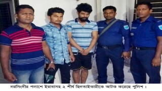 ঘোড়াশালে ইয়াবাসহ দুই ছিনতাইকারী আটক