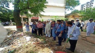 নরসিংদী সরকারি কলেজে রোভার স্কাউট গ্রুপের ডেঙ্গু সচেতনতা কার্যক্রম