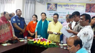 পলাশে ৬৪ টি পূজামন্ডপে অনুদান বিতরণ