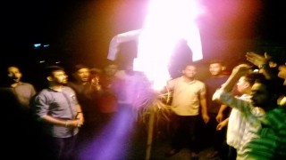 শিবপুরে ছাত্রদল কেন্দ্রীয় কমিটির সাধারণ সম্পাদকের কুশপুত্তলিকা দাহ