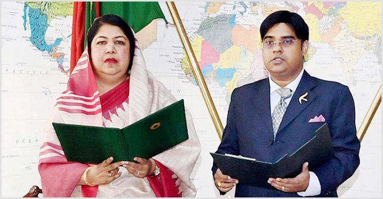 শপথ নিলেন এরশাদপুত্র সাদ শপথ নিলেন এরশাদপুত্র সাদ