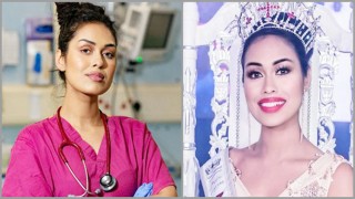‘মিস ইংল্যান্ড’ মুকুট রেখে করোনা রোগীর চিকিৎসা