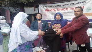 শিবপুরে ফিরোজা-আরিফ মহিলা উন্নয়ন সংস্থার শীতবস্ত্র বিতরণ