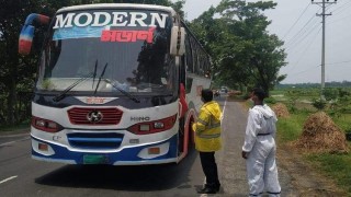 নরসিংদীতে গণপরিবহনে পুলিশী তদারকি অব্যাহত