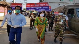 করোনাভাইরাস: পলাশে প্রশাসন ও সেনাবাহিনীর যৌথ অভিযান