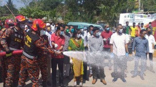 পলাশে ফায়ার সার্ভিসের জীবাণুনাশক কার্যক্রম শুরু