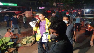 করোনাভাইরাস: নরসিংদীতে সচেতনতা তৈরিতে পুলিশী তৎপরতা অব্যাহত