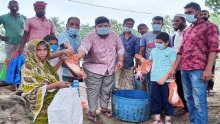 শিবপুরে পাঁচশত দুস্থ পরিবারে মাছ বিতরণ করলেন মাছচাষী শিবপুরে পাঁচশত দুস্থ পরিবারে মাছ বিতরণ করলেন মাছচাষী