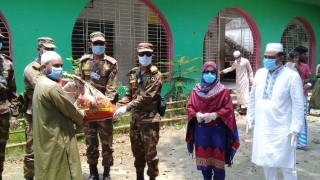 শিবপুরে সেনাবাহিনীর উদ্যোগে খাদ্যসামগ্রী ও নগদ অর্থ বিতরণ