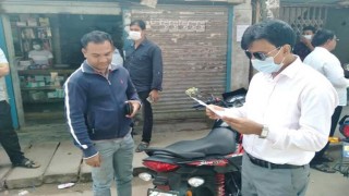 শিবপুরে করোনা পরিস্থিতি নিয়ন্ত্রণে ভ্রাম্যমাণ আদালতের অভিযান