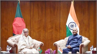প্রধানমন্ত্রী শেখ হাসিনা ও ভারতের রাষ্ট্রপতি রামনাথ কোবিন্দের সৌজন্য সাক্ষাৎ