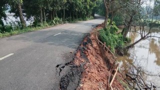 শিবপুরে সংস্কার কাজ শেষ হতে না হতেই বেহাল দশা সড়কের