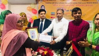 পলাশে ৫ জয়িতাকে সংবর্ধনা