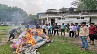রায়পুরায় বিনষ্ট করা হলো প্রায় ২ লাখ এনআইডি কার্ড