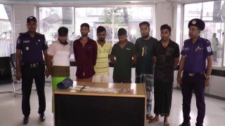 নরসিংদী বাজারে দিনদুপুরে টাকা ও স্বর্ণালংকার ছিনতাই: ৬ জন গ্রেপ্তার
