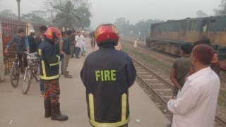 রায়পুরায় সুরমা মেইল ট্রেনের ইঞ্জিনে আগুন