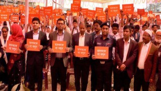 পলাশে মাদককে লাল কার্ড দেখালো ১২ শতাধিক শিক্ষার্থী