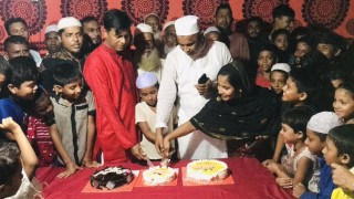 শিবপুরে গ্রামের শিশুদের নিয়ে প্রধানমন্ত্রীর জন্মদিন পালন