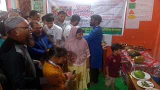 জেলা প্রশাসন বুদ্ধি প্রতিবন্ধী বিদ্যালয়ে ফল উৎসব