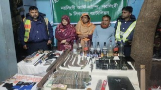 শিবপুরে যৌথ বাহিনীর অভিযানে অস্ত্র ও মাদক জব্দ, ৭ জন গ্রেপ্তার